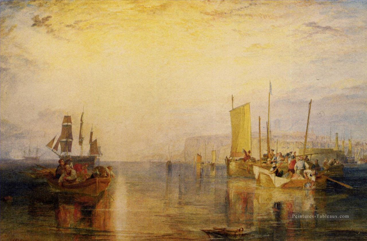 Sunrise Whiting Fishing à Margate romantique Turner Peintures à l'huile